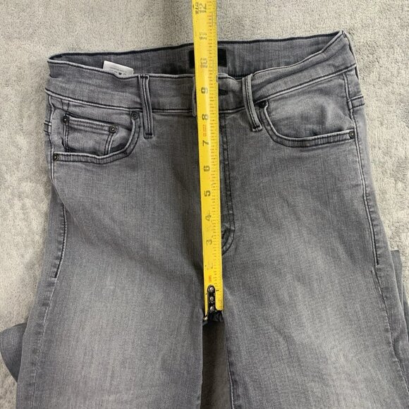 MOTHER Jeans Womens 24x24” The Insider Crop Step Fray Gray Light Denim Raw Hem - Picture 8 of 16